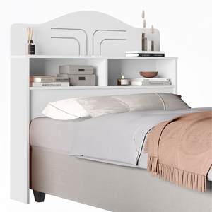 Cabeceira Solteiro Cama Box Mdf 2 Compartimentos Práticos:branco