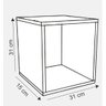 Nicho Decorativo Quadrado 31x31x15 Preto - 2