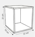 Ver imagem 2 de Nicho Decorativo Quadrado 31x31x15 Preto