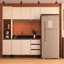 Ver imagem 1 de Cozinha Completa Koya 8 Portas 3 Gavetas 40250030 Creme - Politorno