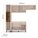 Ver imagem 4 de Cozinha Completa Koya 8 Portas 3 Gavetas 40250030 Creme - Politorno