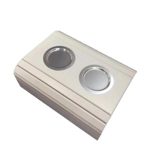 Esteira Bandeja Para Braço Sofá Branca Porta Copo Alumínio