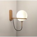 Ver imagem 2 de Arandela Nórdica Jabuticaba Dourada Para Hall de Entrada Sala Quarto Cabeceira de Cama