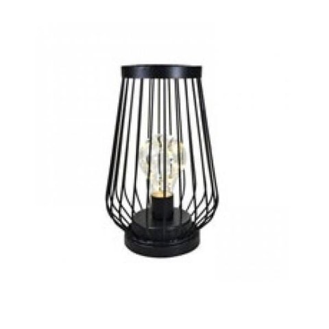 Luminária Aramada com 8 Leds Preta 21cm