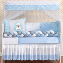 Ver imagem 1 de Jogo Berço Menino 14 Peças Ovelha Trança Capa Impermeável