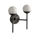 Ver imagem 2 de Arandela Luminária de Parede Moderna de 2 Globo de Vidro 12cm Decoração Casa Sala Quarto Banheiro