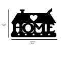 Ver imagem 2 de Porta Chaves de Parede 6mm Home Casinha MDF 25x15,8:PRETO