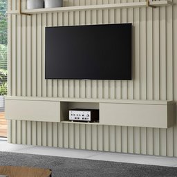 Nicho Basculante 260cm C/ 2 Portas P/ Painel de Tv 100% Mdf Cor:luna - 3