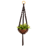 Suporte para Vaso de Plantas Hanger Macramê Espiral Marrom - 1