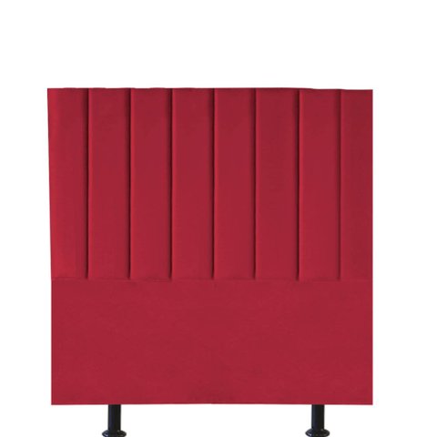 Cabeceira Estofada Solteiro 100CM Cora Suede Vermelho - D A DECOR D&A Decor
