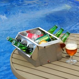 Balde de Gelo - Cooler - Bloco Motor V6 - Inox Polido - 5