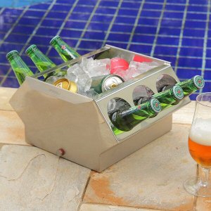 Balde de Gelo - Cooler - Bloco Motor V6 - Inox Polido