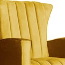 Ver imagem 4 de Poltrona Balanço C/ Puff Melinda Veludo Mostarda - Lm Decor