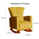Ver imagem 7 de Poltrona Balanço C/ Puff Melinda Veludo Mostarda - Lm Decor