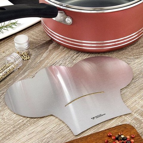 Apoio de Panelas - Inox Escovado - Modelo Cheff - Chapéu