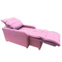 Ver imagem 2 de Poltrona Retratil e Reclinavel com Rodape Regulavel Sala Quarto Amamentação Azera Rosa