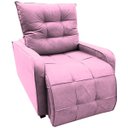 Ver imagem 3 de Poltrona Retratil e Reclinavel com Rodape Regulavel Sala Quarto Amamentação Azera Rosa