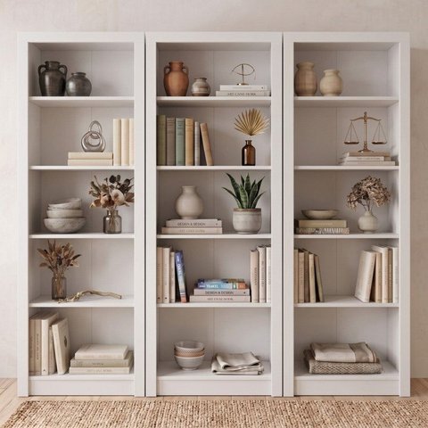 Kit 3 Estantes Multiuso para Escritório 171,5x60cm Branco