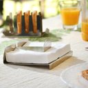 Ver imagem 1 de Porta Guardanapo de Mesa com Peso Móvel - Inox Polido