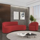 Ver imagem 2 de Sofá 4 Lugares Orgânico 220cm Morgan e Poltrona Lua Veludo Marsala D03 - D’Rossi