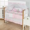 Kit de Protetor de Berço Trança 10 Peçs Nuvem e Gotinha Rosa - 4