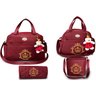 Kit Bolsas Maternidade Enxoval Luxo 4 peças BBkits Bordô - 1
