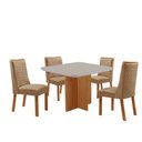 Ver imagem 2 de Mesa de Jantar Olímpia 90 cm Tampo MDF Vidro Canto Copo com 4 Cadeiras Carolina
