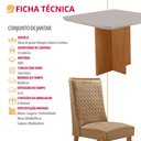 Ver imagem 7 de Mesa de Jantar Olímpia 90 cm Tampo MDF Vidro Canto Copo com 4 Cadeiras Carolina