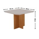 Ver imagem 4 de Mesa de Jantar Olímpia 90 cm Tampo MDF Vidro Canto Copo com 4 Cadeiras Carolina