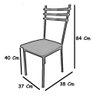 Cadeira para Cozinha de Ferro Suporte Até 160kg Bp 4 6 Com - 2