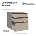 Ver imagem 4 de Balcão de Cozinha 60cm 3 Gavetas Suspenso Nice Madesa