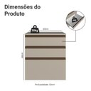 Ver imagem 3 de Balcão de Cozinha 60cm 3 Gavetas Suspenso Nice Madesa
