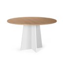 Ver imagem 1 de Mesa de Jantar Redonda 4 Lugares 90 Cm Isabela Jade/branco