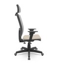 Ver imagem 2 de Cadeira Presidente Brizza Plaxmetal Tela Cinza Base Standard Back System Assento Fendi T87