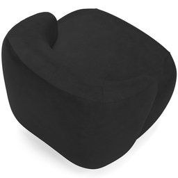 Poltrona Decorativa Orgânica Giratória para Sala Living Barolo L06 Couro Preto - Lyam Decor - 7