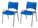 Ver imagem 2 de Cadeira Iso Base Cinza Escola, Escritório - Kit 2 Un