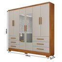 Ver imagem 2 de Guarda Roupa Casal Berlim 6 Portas 6 Gavetas com Espelho e Pés Cinamomo Fendi - Novo Horizonte