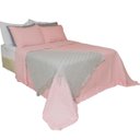 Ver imagem 5 de Kit Colcha King 300 Fios Lese Bordado Inglês 3 Peças Cor:Rose