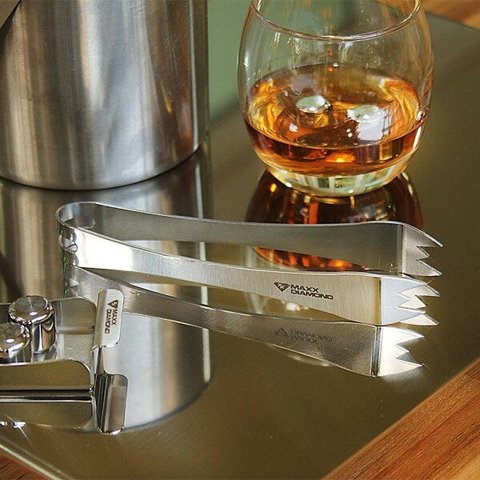 Pinça Pegador de Gelo - 16 Cm - Inox Polido