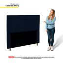 Ver imagem 2 de Cabeceira Cama Box Solteiro Mali 90cm Veludo Azul Marinho - Abmaza