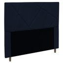 Ver imagem 1 de Cabeceira Cama Box Solteiro Mali 90cm Veludo Azul Marinho - Abmaza