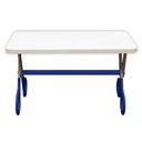 Ver imagem 3 de Mesa Infantil Tesoura Azul Tampo Branco Retangular Base Temática para Estudos e Desenhos Mobília Dec