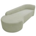 Ver imagem 4 de Kit Sofá Curvo França 200cm L.e e 2 Poltronas Luiza Max Conforto, Bouclé Verde Oliva