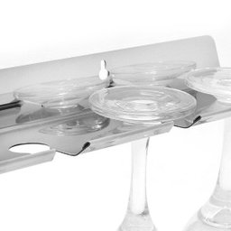 Suporte Porta Taças de Parede - Inox Escovado - 2