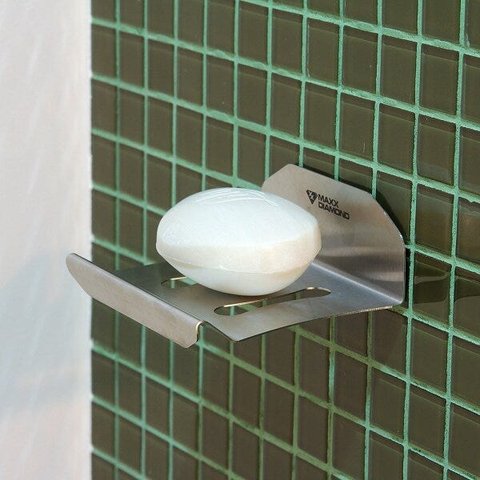 Suporte para sabonete em Inox sem parafuso - Escovado/Polido