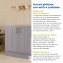 Ver imagem 7 de Balcão Planejado 2 Portas 80cm sem Tampo Marselha CabeCasa MadeiraOriginals Azul/Sereno