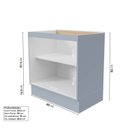 Ver imagem 3 de Balcão Planejado 2 Portas 80cm sem Tampo Marselha CabeCasa MadeiraOriginals Azul/Sereno