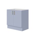 Ver imagem 2 de Balcão Planejado 2 Portas 80cm sem Tampo Marselha CabeCasa MadeiraOriginals Azul/Sereno