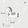 Papel de Parede Infantil Cavalinho Cinza+ Cola para Aplicação - 4