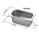 Ver imagem 2 de CONJ 6 CUBAS Gastronômicas Em Inox GN 1/9x100 mm 900 ML ZAHAV